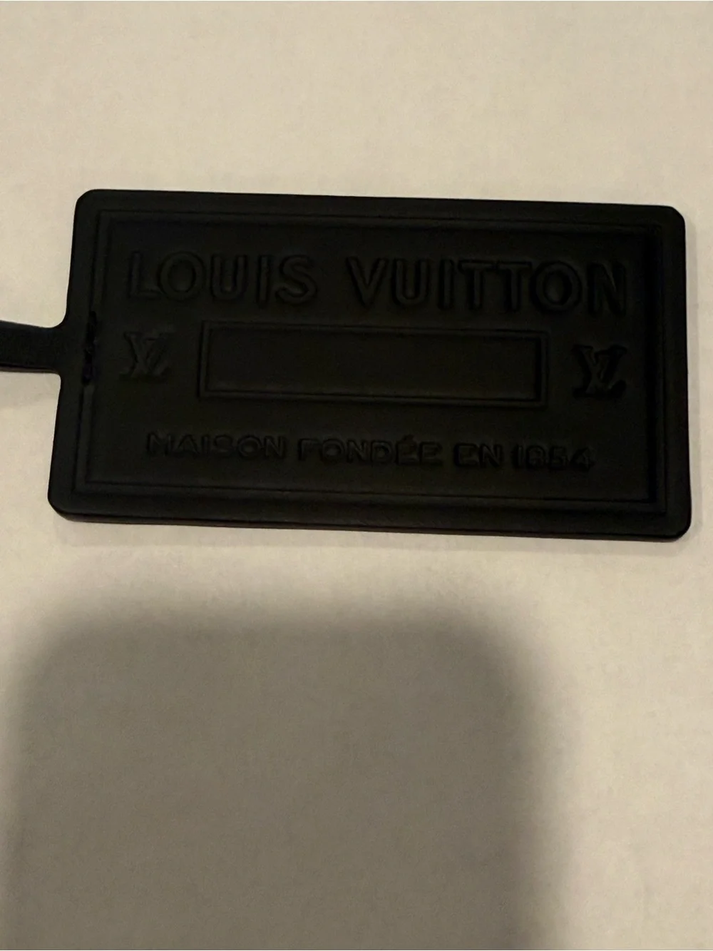 Louis Vuitton Black Pebbled Leather Messenger with LV Initials